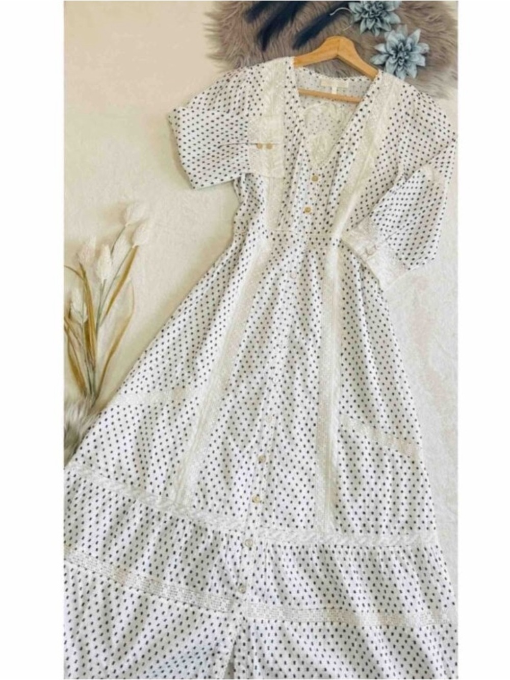 LoveShackFancy Desert Victorian Cotton Blend Jacquard Dress